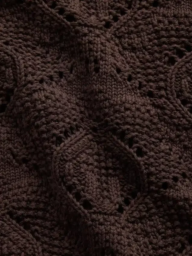 Pullover aus 100 % Baumwolle, gehäkelt