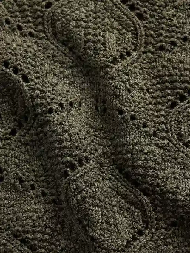 Pullover aus 100 % Baumwolle, gehäkelt