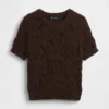 Pullover aus 100 % Baumwolle, gehäkelt