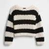 Pullover aus 100 % Baumwolle mit Bootshalsausschnitt