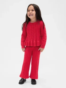 Pullover-Set mit Zopfmuster für Baby & Kleinkind