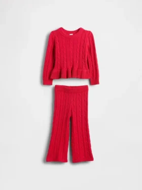 Pullover-Set mit Zopfmuster für Baby & Kleinkind