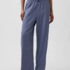 Pyjama-Hose aus Leinenmischung mit Spitzenbesatz