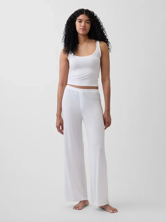 Pyjama-Hose aus superweichem Modal-Rippstrick