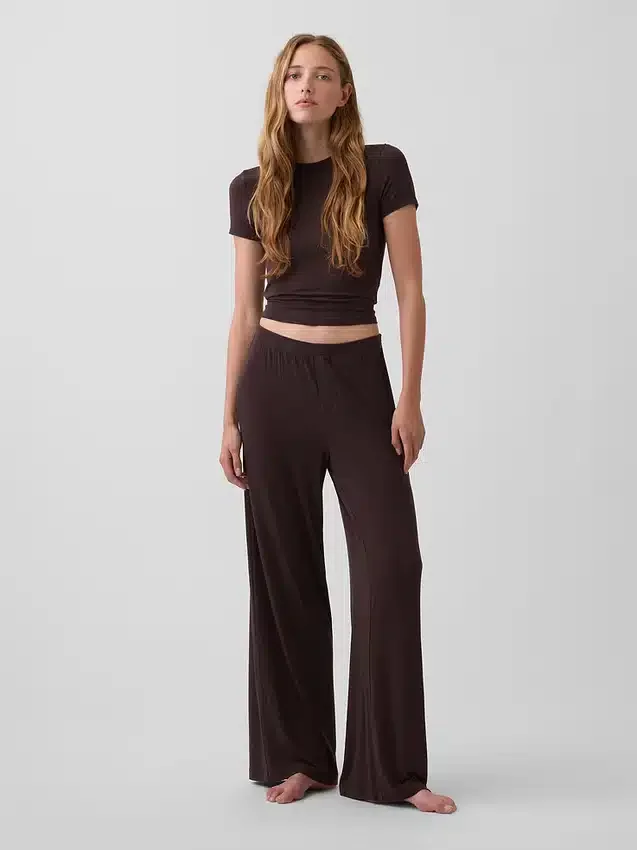 Pyjama-Hose aus superweichem Modal-Rippstrick