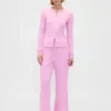 Pyjama-Hose mit weitem Bein im Waffelmuster