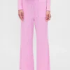 Pyjama-Hose mit weitem Bein im Waffelmuster