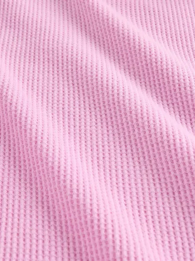 Pyjama-Hose mit weitem Bein im Waffelmuster