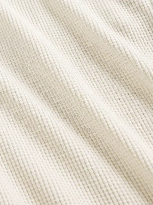 Pyjama-Hose mit weitem Bein im Waffelmuster