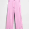 Pyjama-Hose mit weitem Bein im Waffelmuster