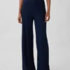 Pyjama-Hose mit weitem Bein und Mini-Rippmuster