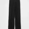 Pyjama-Hose mit weitem Bein und Mini-Rippmuster