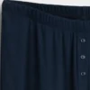 Pyjama-Hose mit weitem Bein und Mini-Rippmuster