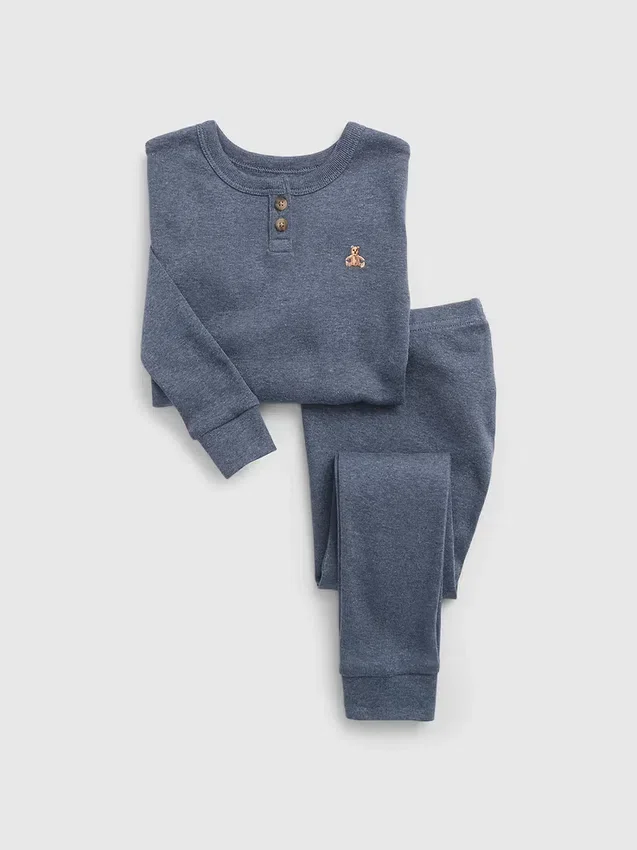Pyjama-Set aus Bio-Baumwolle in Meliert für Baby & Kleinkind