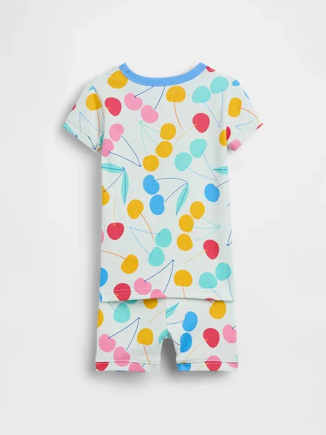Pyjama-Set aus gebürsteter Bio-Baumwolle mit Kirschmotiv für Baby & Kleinkind