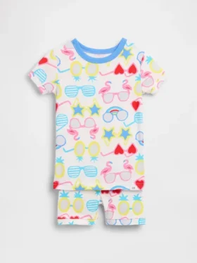 Pyjama-Set aus gebürsteter Bio-Baumwolle mit Sonnenbrillen-Motiv für Baby & Kleinkind