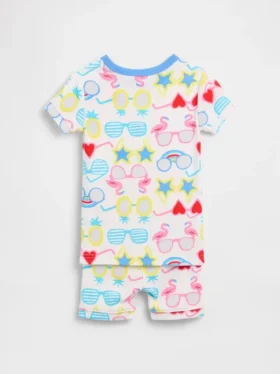Pyjama-Set aus gebürsteter Bio-Baumwolle mit Sonnenbrillen-Motiv für Baby & Kleinkind