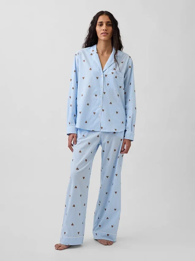 Pyjama-Set aus Popeline