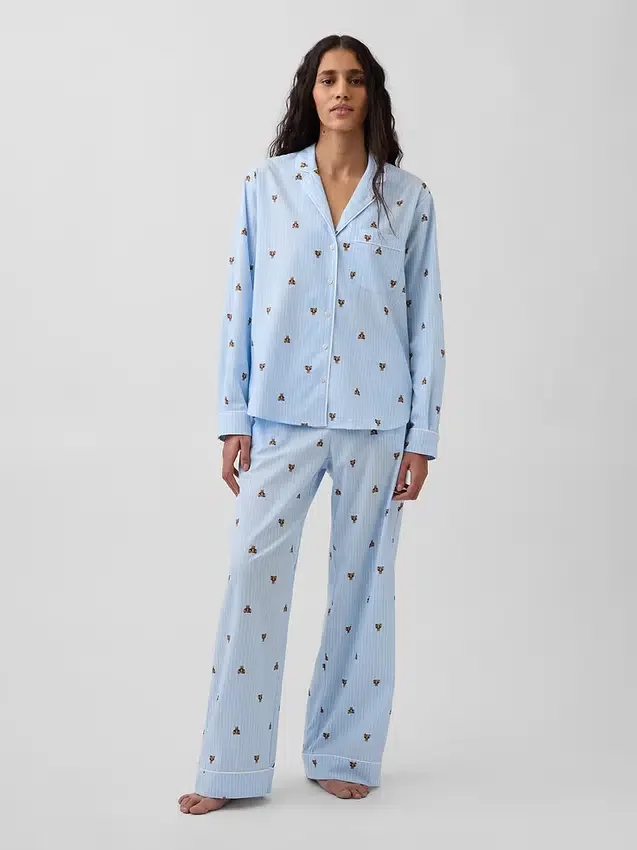 Pyjama-Set aus Popeline