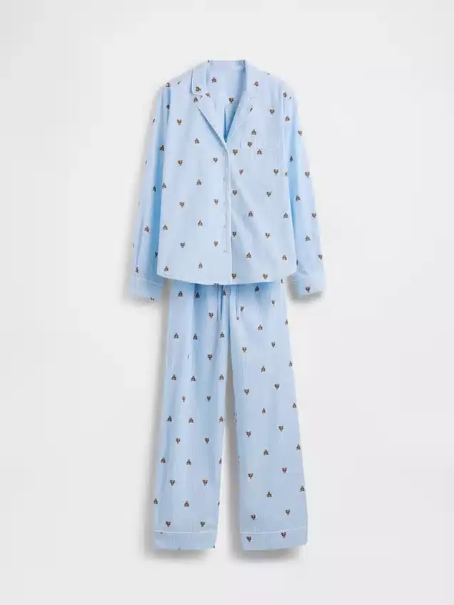 Pyjama-Set aus Popeline