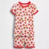 Pyjama-Set für Baby & Kleinkind aus gebürsteter Bio-Baumwolle in Tomatentönen