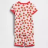 Pyjama-Set für Baby & Kleinkind aus gebürsteter Bio-Baumwolle in Tomatentönen