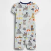 Pyjama-Set für Baby & Kleinkind aus gebürsteter Bio-Baumwolle mit „Beach Dogs“-Motiv