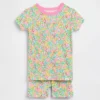 Pyjama-Set für Baby & Kleinkind aus gebürsteter Bio-Baumwolle mit Blumenmuster
