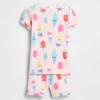 Pyjama-Set für Baby & Kleinkind aus gebürsteter Bio-Baumwolle mit Eiscreme-Motiv