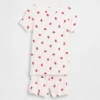 Pyjama-Set für Baby & Kleinkind aus gebürsteter Bio-Baumwolle mit Erdbeer-Motiv