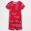 Pyjama-Set für Baby & Kleinkind aus gebürsteter Bio-Baumwolle mit Feuerwehrauto-Motiv