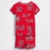 Pyjama-Set für Baby & Kleinkind aus gebürsteter Bio-Baumwolle mit Feuerwehrauto-Motiv