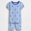 Pyjama-Set für Baby & Kleinkind aus gebürsteter Bio-Baumwolle mit Fußball-Bären-Motiv