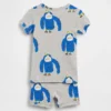 Pyjama-Set für Baby & Kleinkind aus gebürsteter Bio-Baumwolle mit Gorilla-Motiv