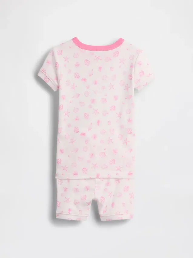 Pyjama-Set für Baby & Kleinkind aus gebürsteter Bio-Baumwolle mit Muschel-Motiv