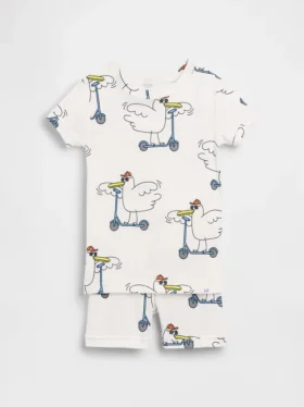 Pyjama-Set für Baby & Kleinkind aus gebürsteter Bio-Baumwolle mit „Scooter Seagull“-Motiv