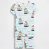 Pyjama-Set für Baby & Kleinkind aus gebürsteter Bio-Baumwolle mit Segelboot-Motiv
