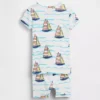 Pyjama-Set für Baby & Kleinkind aus gebürsteter Bio-Baumwolle mit Segelboot-Motiv