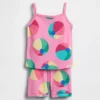 Pyjama-Set für Baby & Kleinkind aus gebürsteter Bio-Baumwolle mit Strandball-Motiv (Top und Shorts)
