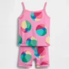 Pyjama-Set für Baby & Kleinkind aus gebürsteter Bio-Baumwolle mit Strandball-Motiv (Top und Shorts)