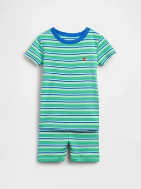 Pyjama-Set für Baby & Kleinkind aus gebürsteter Bio-Baumwolle mit Streifenmuster