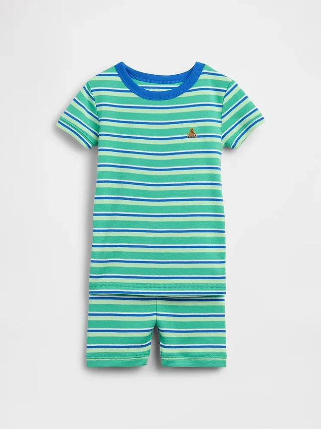 Pyjama-Set für Baby & Kleinkind aus gebürsteter Bio-Baumwolle mit Streifenmuster