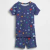 Pyjama-Set für Baby & Kleinkind aus gebürsteter Bio-Baumwolle mit Weltraum-Aliens-Motiv