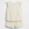 Pyjama-Set für Baby & Kleinkind aus recyceltem Stoff mit Rüschen und Fruchtmotiv