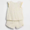 Pyjama-Set für Baby & Kleinkind aus recyceltem Stoff mit Rüschen und Fruchtmotiv