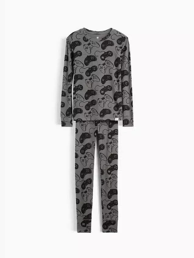 Pyjama-Set für Kinder aus gebürsteter Bio-Baumwolle