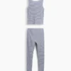 Pyjama-Set für Kinder aus gebürsteter Bio-Baumwolle mit Tanktop und Leggings