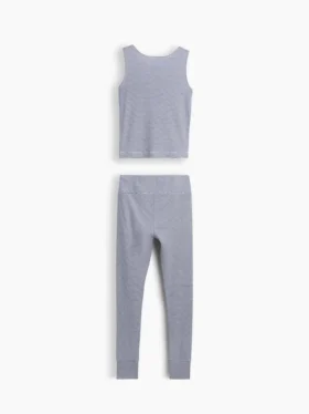Pyjama-Set für Kinder aus gebürsteter Bio-Baumwolle mit Tanktop und Leggings