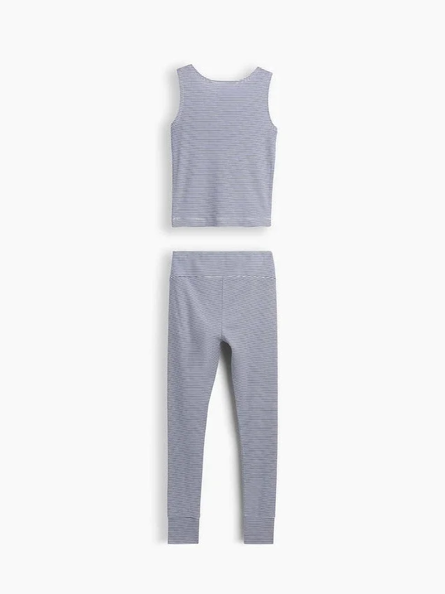 Pyjama-Set für Kinder aus gebürsteter Bio-Baumwolle mit Tanktop und Leggings