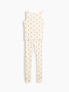 Pyjama-Set für Kinder aus gebürsteter Bio-Baumwolle mit Tanktop und Leggings